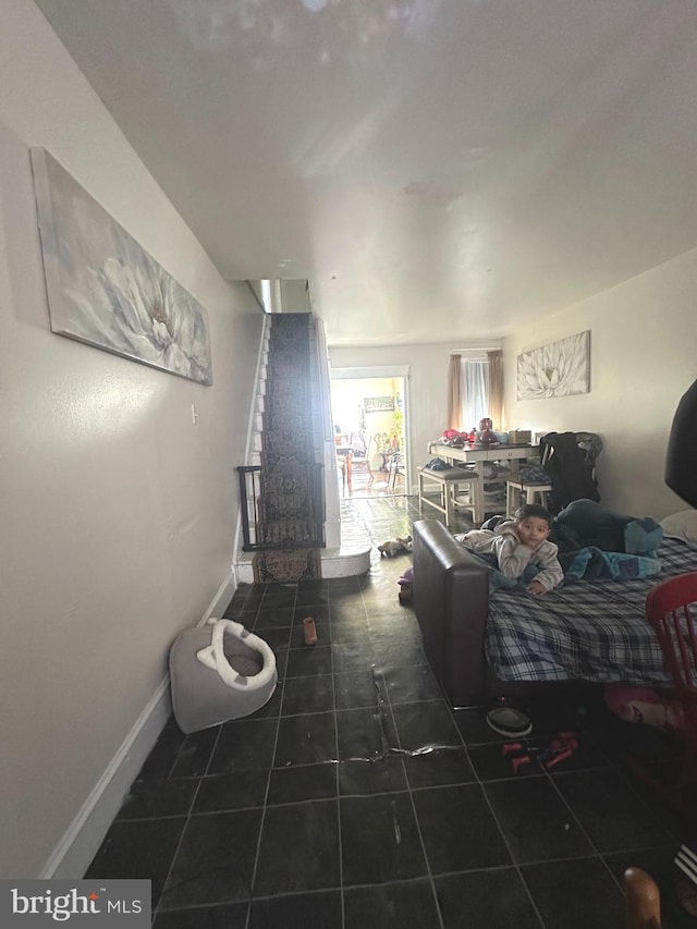 view of tiled living room