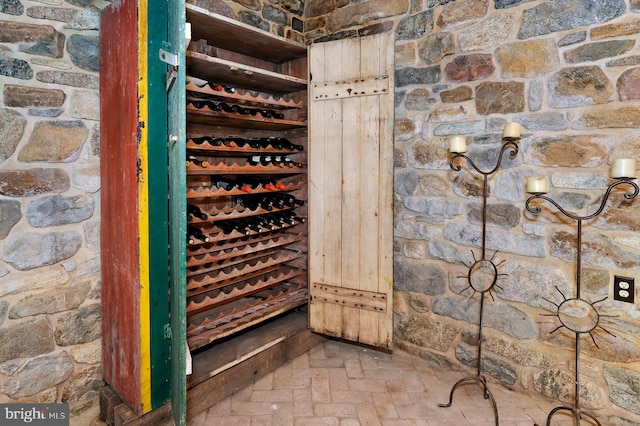 view of wine room