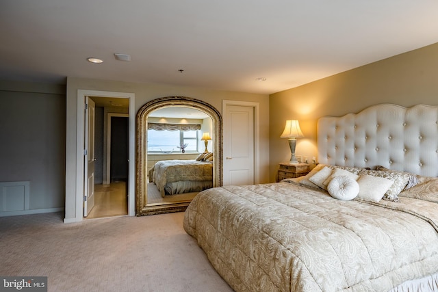 view of carpeted bedroom