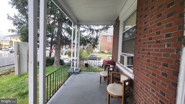 exterior space with covered porch