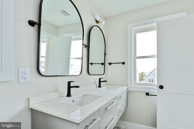 bathroom with vanity