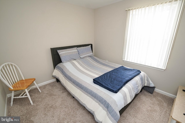 carpeted bedroom with multiple windows