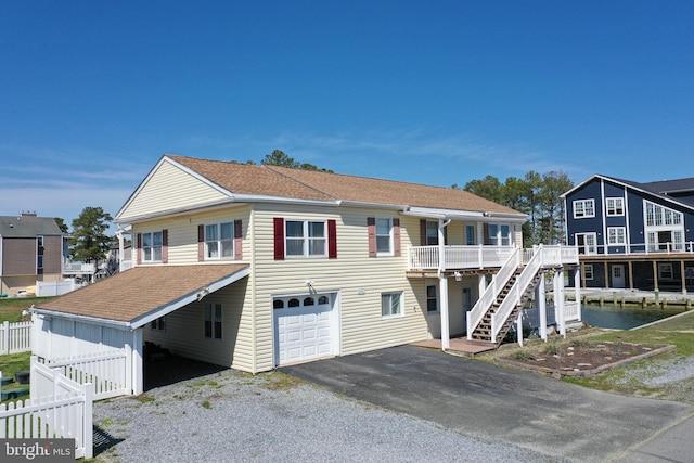 view of front of home featuring a garage