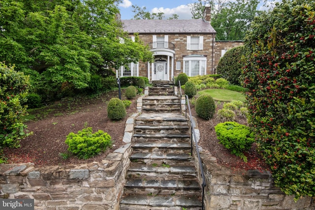 view of colonial home