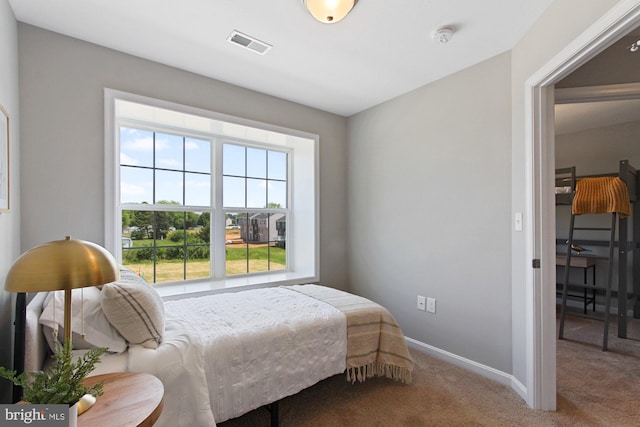 view of carpeted bedroom