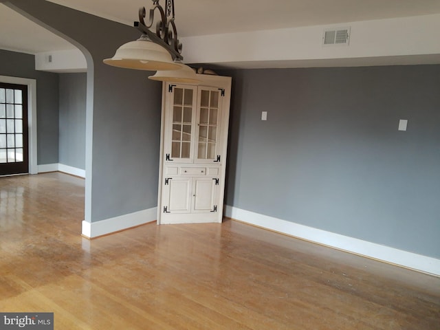 view of unfurnished dining area