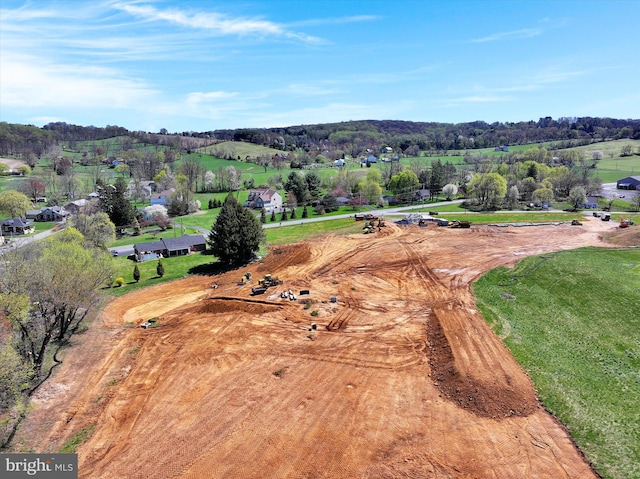 drone / aerial view featuring a rural view