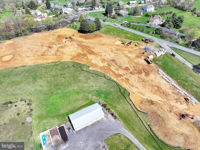 aerial view featuring a rural view