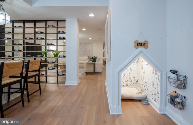 interior space featuring light hardwood / wood-style floors