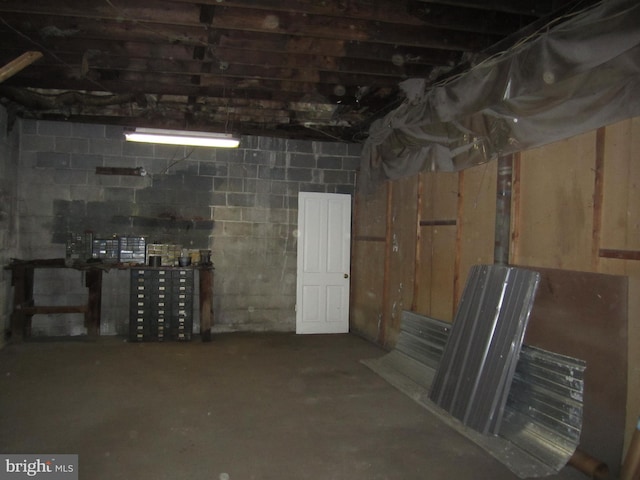 view of basement