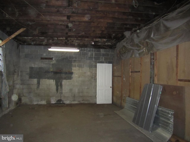 view of basement