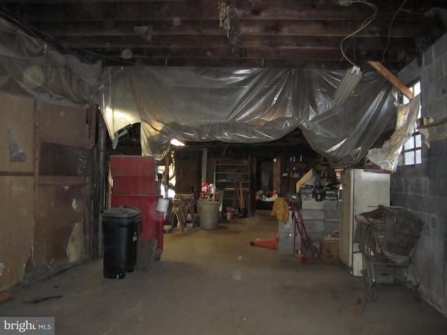 view of basement