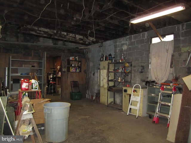 view of basement