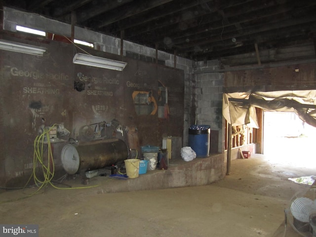 view of basement