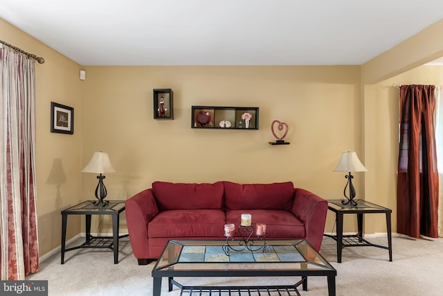 view of carpeted living room