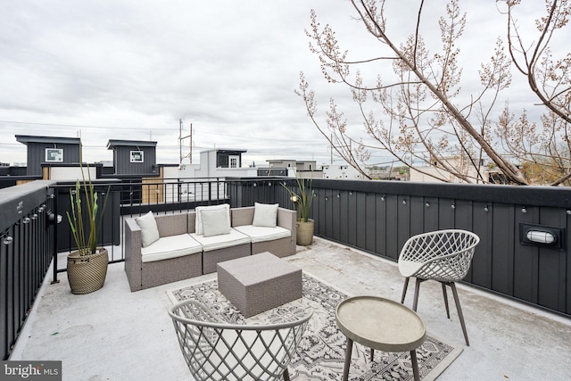 view of patio / terrace with an outdoor living space