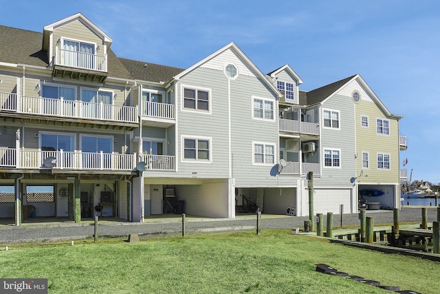 view of building exterior with a garage