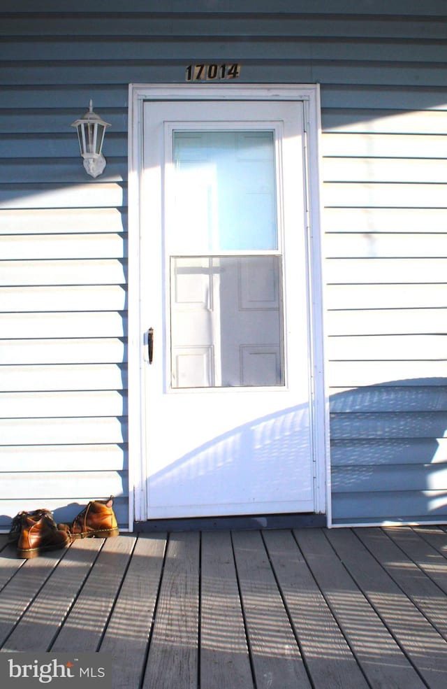 view of doorway to property