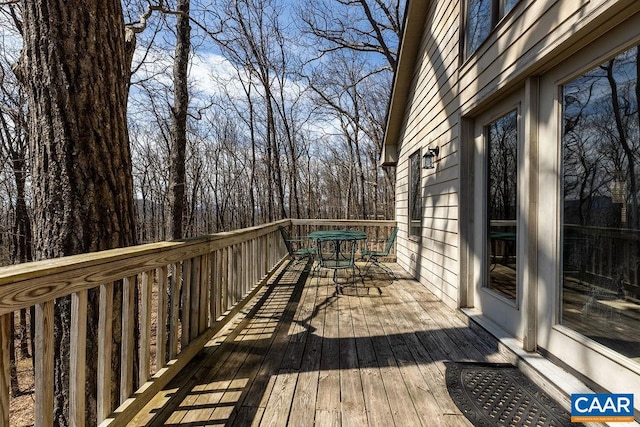 view of wooden deck