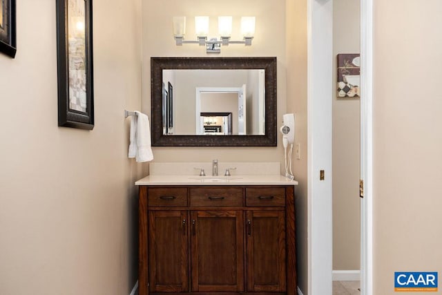 bathroom featuring vanity