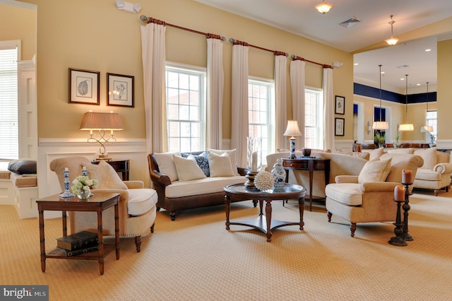 view of carpeted living room