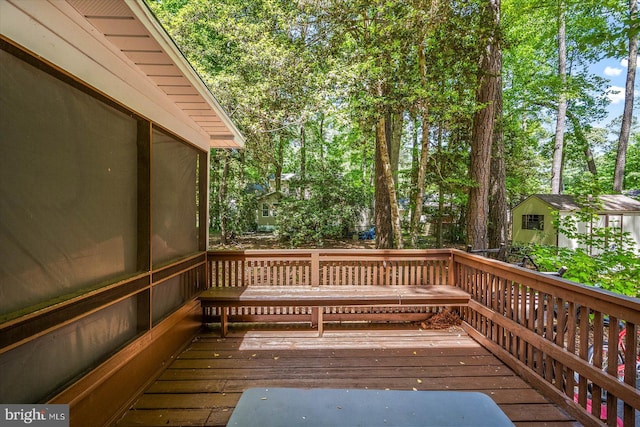 view of wooden terrace