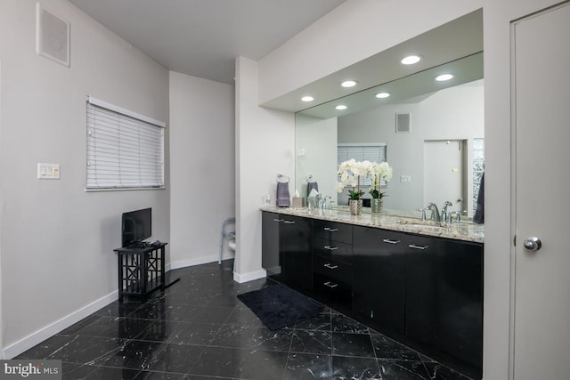 bathroom with vanity