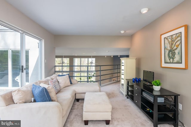 view of carpeted living room