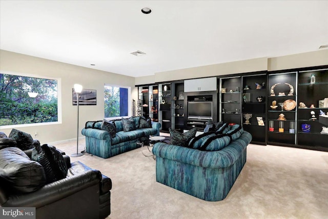 view of carpeted living room