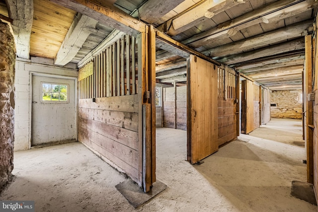 view of horse barn