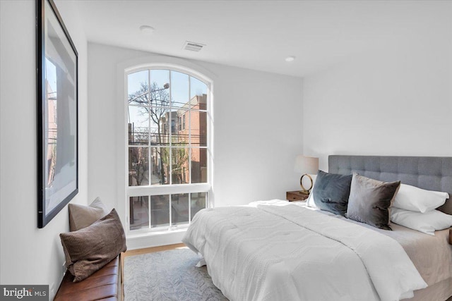 bedroom featuring light hardwood / wood-style flooring