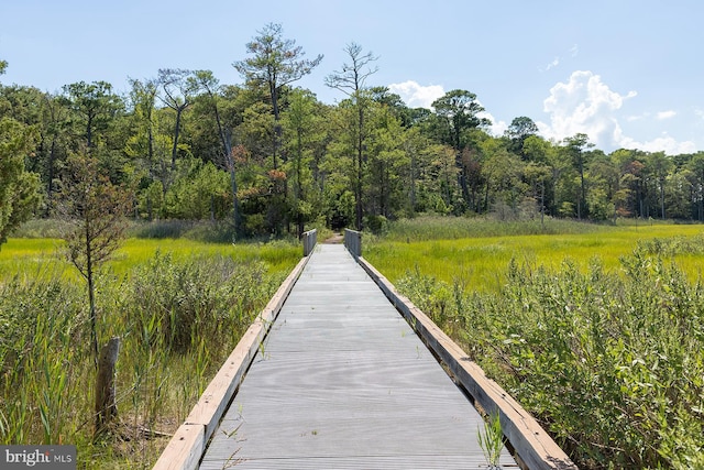 view of dock area