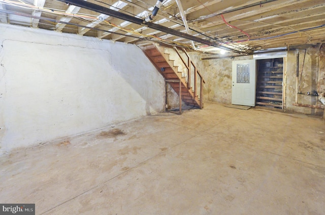 view of basement