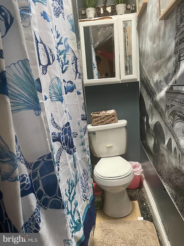 bathroom featuring toilet