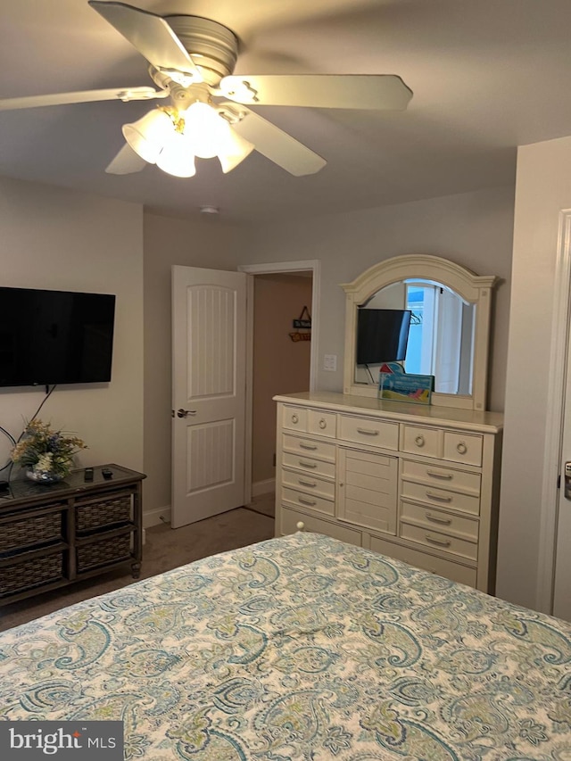 bedroom with ceiling fan