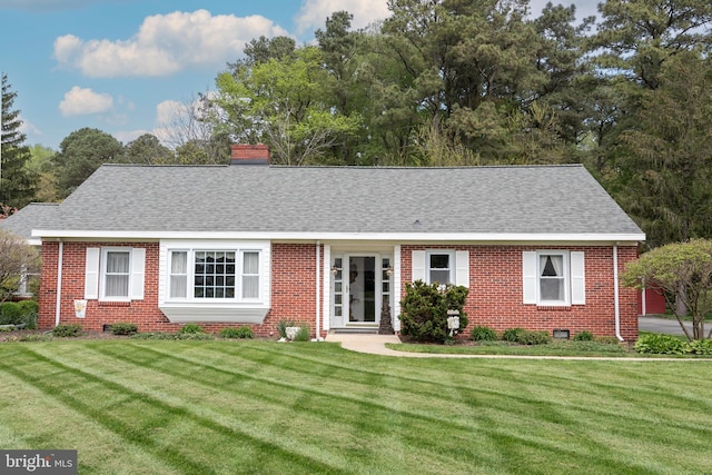 view of front of house with a front yard