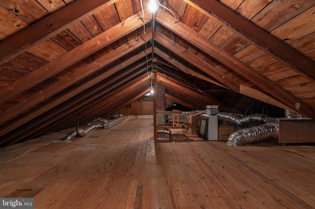 view of attic