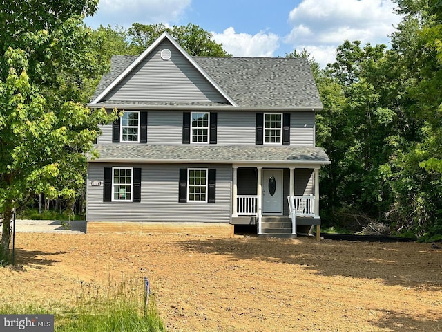 view of front of house featuring covered porch