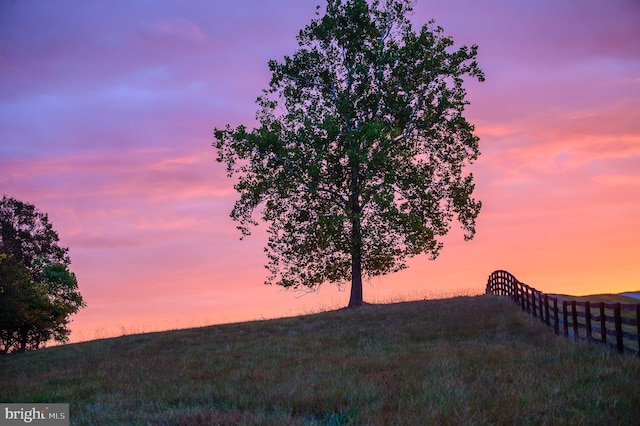 view of nature at dusk