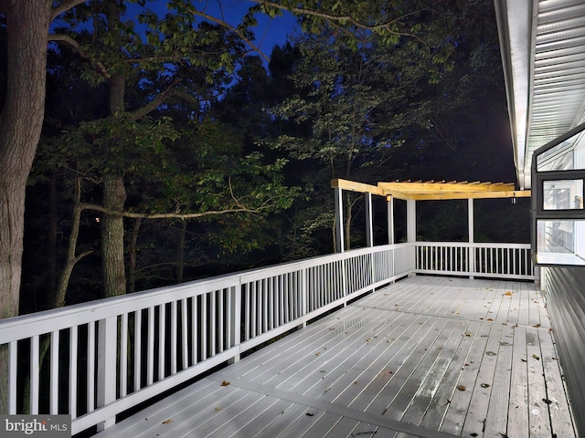 view of wooden terrace