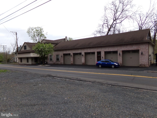 view of building exterior with a garage