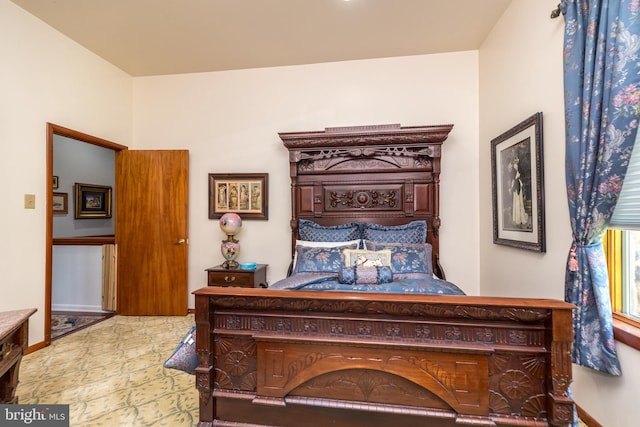 view of tiled bedroom