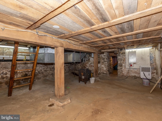 view of basement