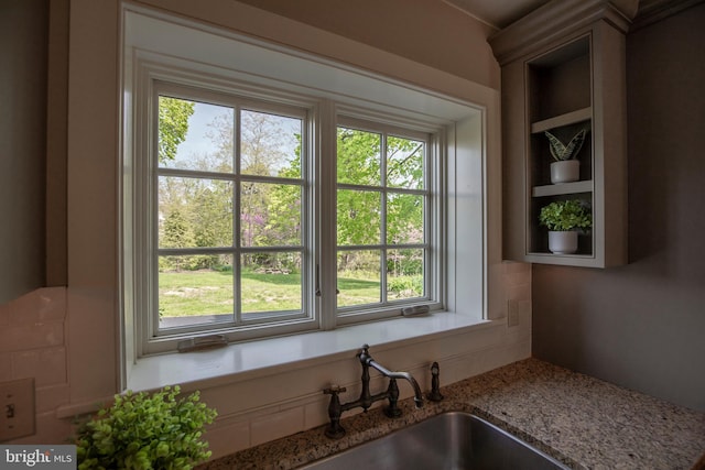 interior details featuring sink