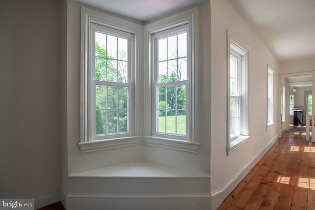 interior space with a wealth of natural light and wood-type flooring
