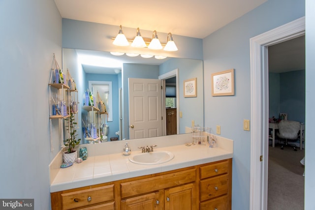 bathroom with vanity