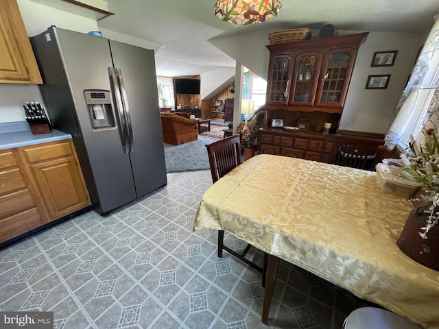 view of tiled dining space