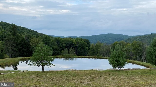 property view of water featuring a mountain view