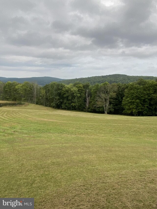 view of property's community with a lawn