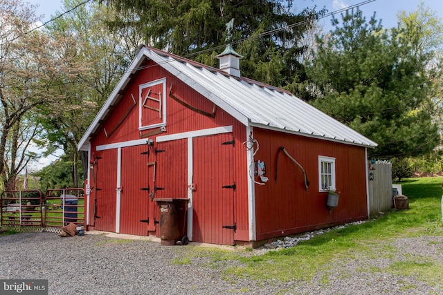 view of outdoor structure